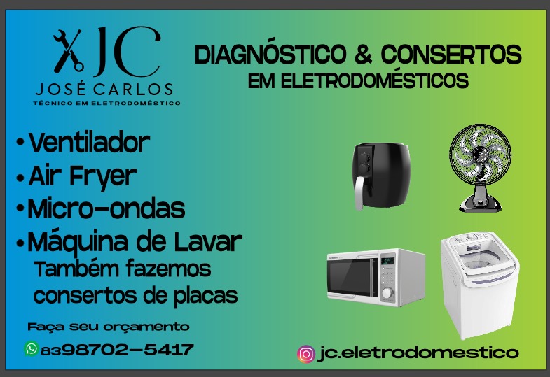 JC diagnostico e conserto em eletrodomésticos JC diagnostico e conserto em eletrodomésticos logo