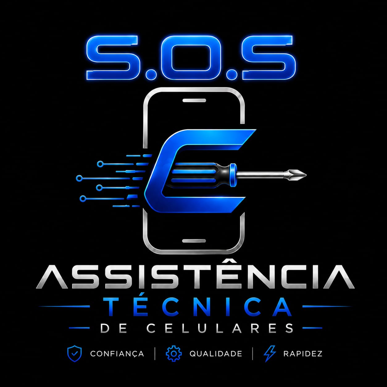 SOS assistência técnica de celulares logo